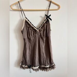 Gold Hawk Silk Top Size Small